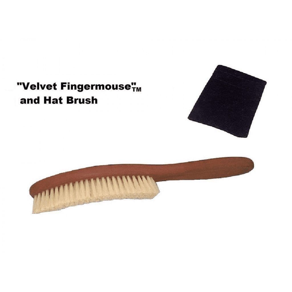 Velvet Pinch Pad and Hat Brush