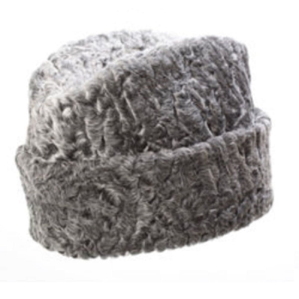 Astrakhan Hat - Grey Natural Persian Wool Winter Headwear