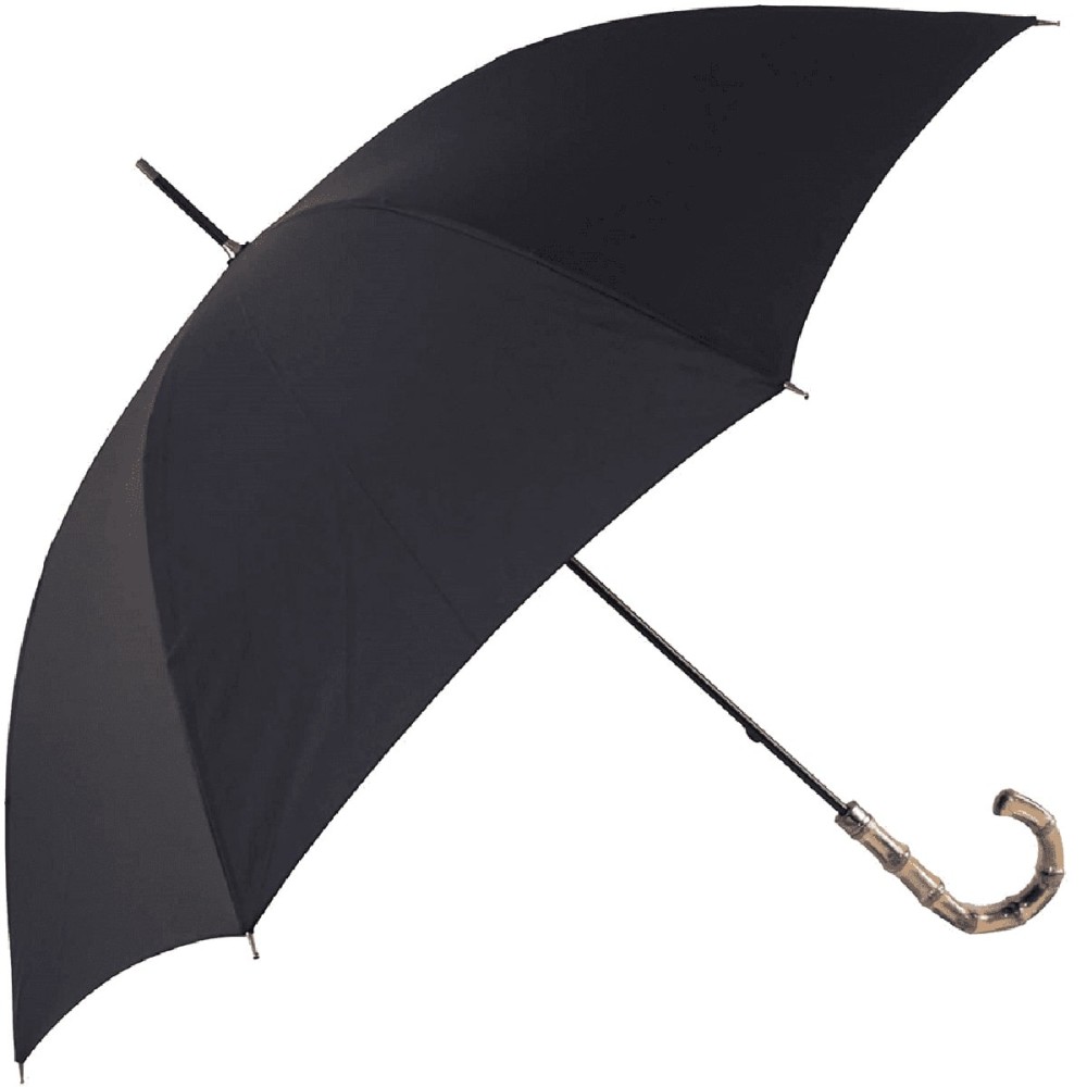 Bamboo Whangee Handle Umbrella - Black Canopy