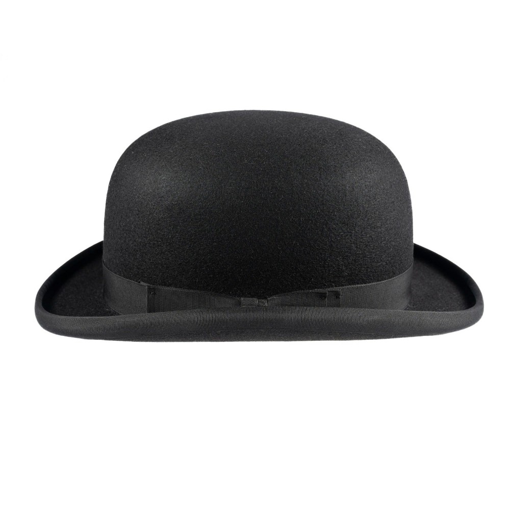 Black Fur Felt Bowler Hat - Christys with Hunting Pad - Christys Devon