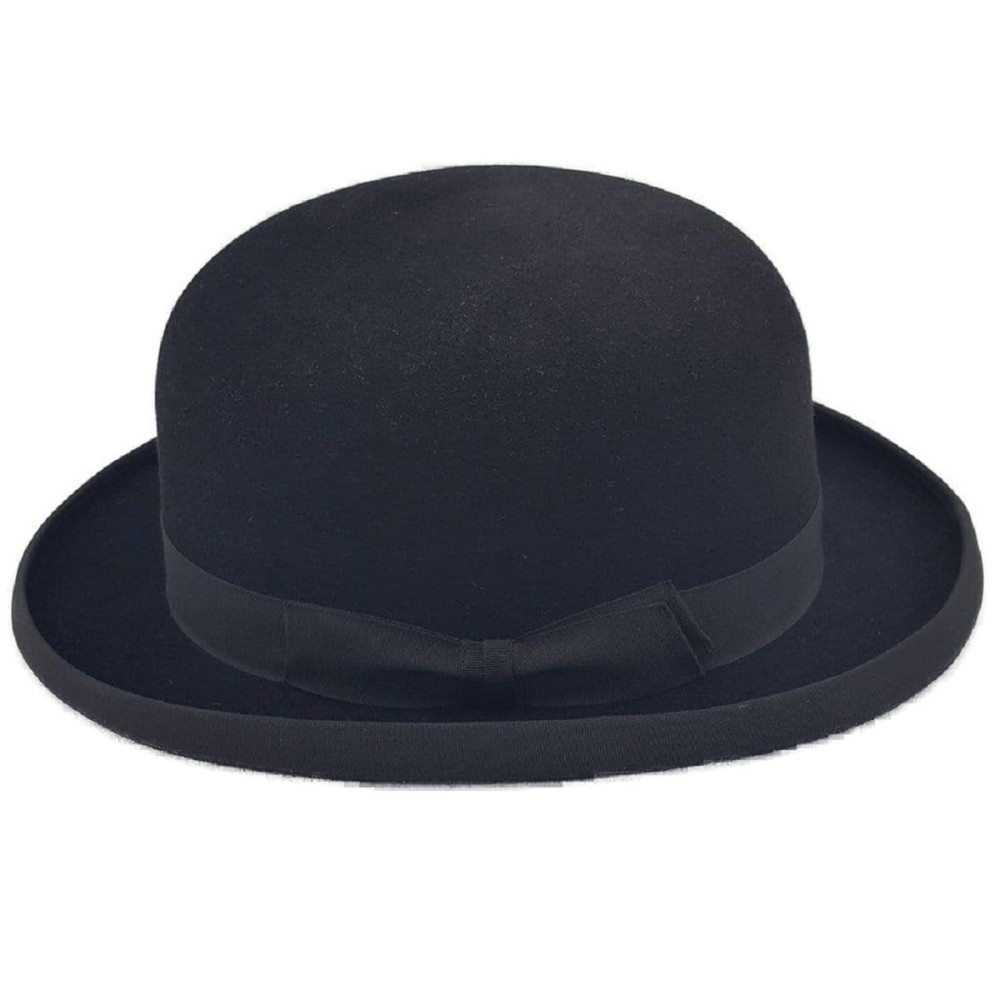 Black Fur Felt Bowler Hat - Soft Shell - Olney Headwear