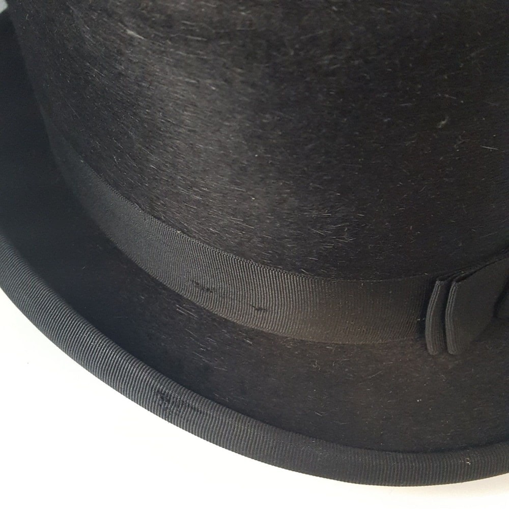 Black Fur Felt Dressage Top Hat - Christys - 54cm Imperfect