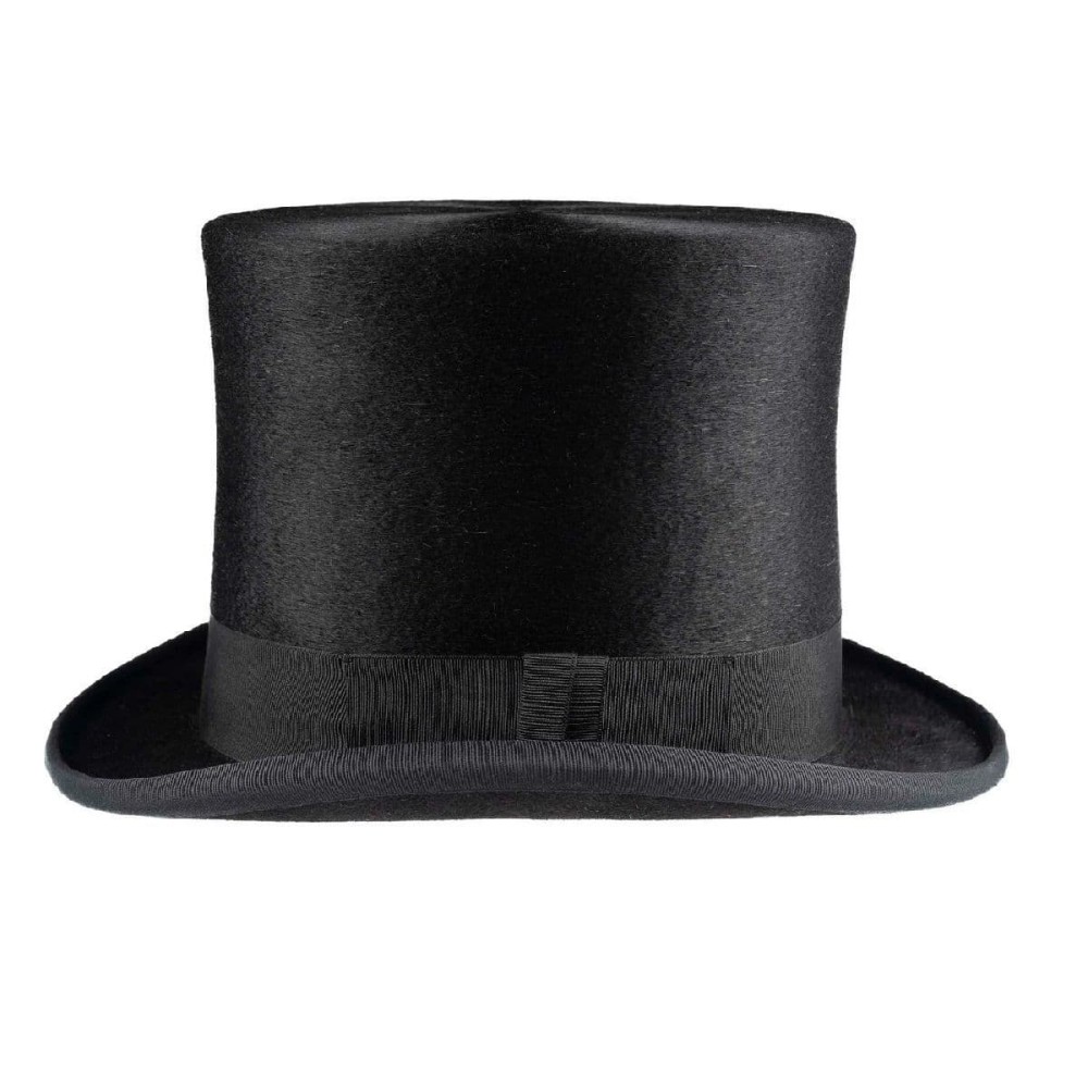 Black Fur Felt Melusine TALLER Top Hat - Christys