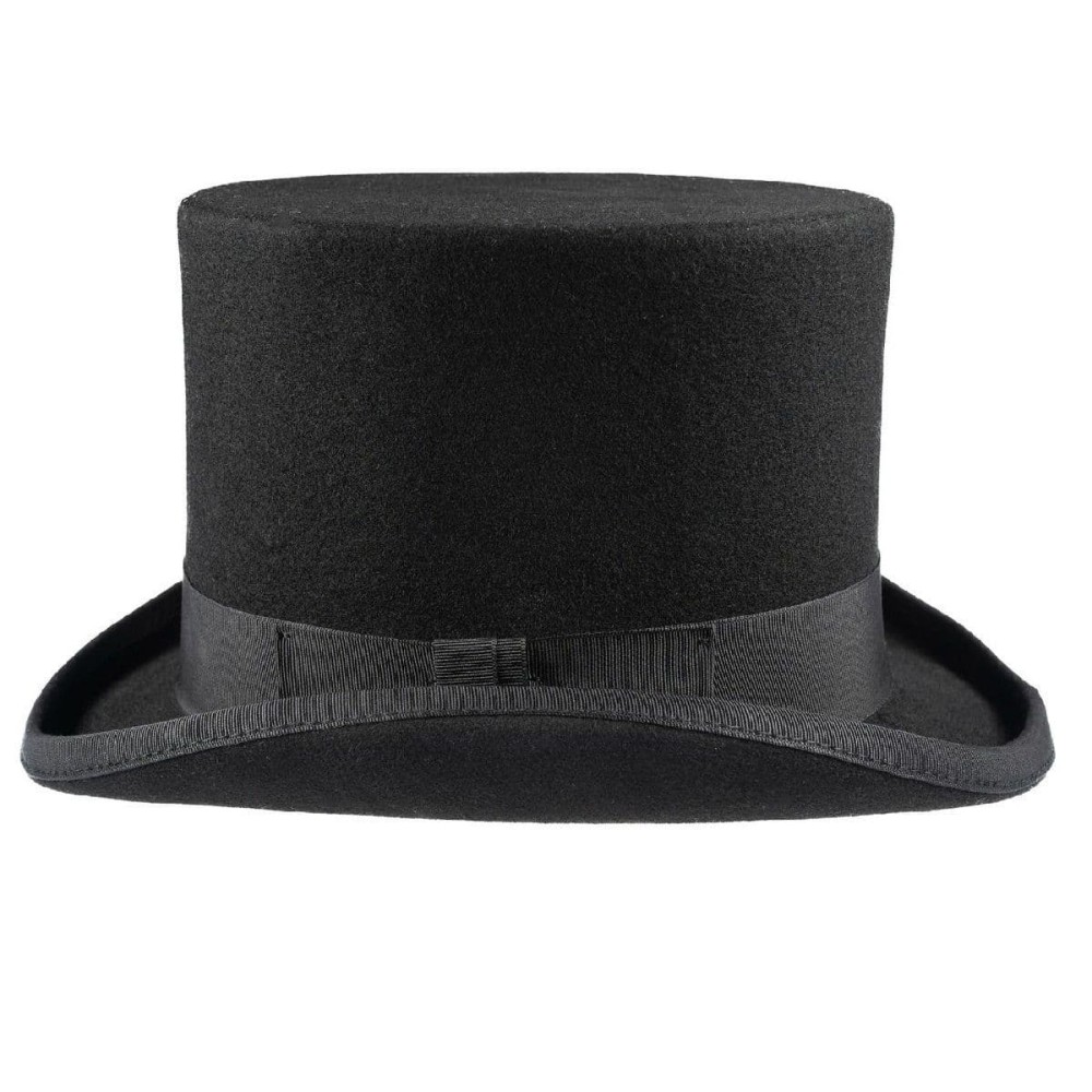 Black Wool Felt Top Hat - Christys Fashion Topper