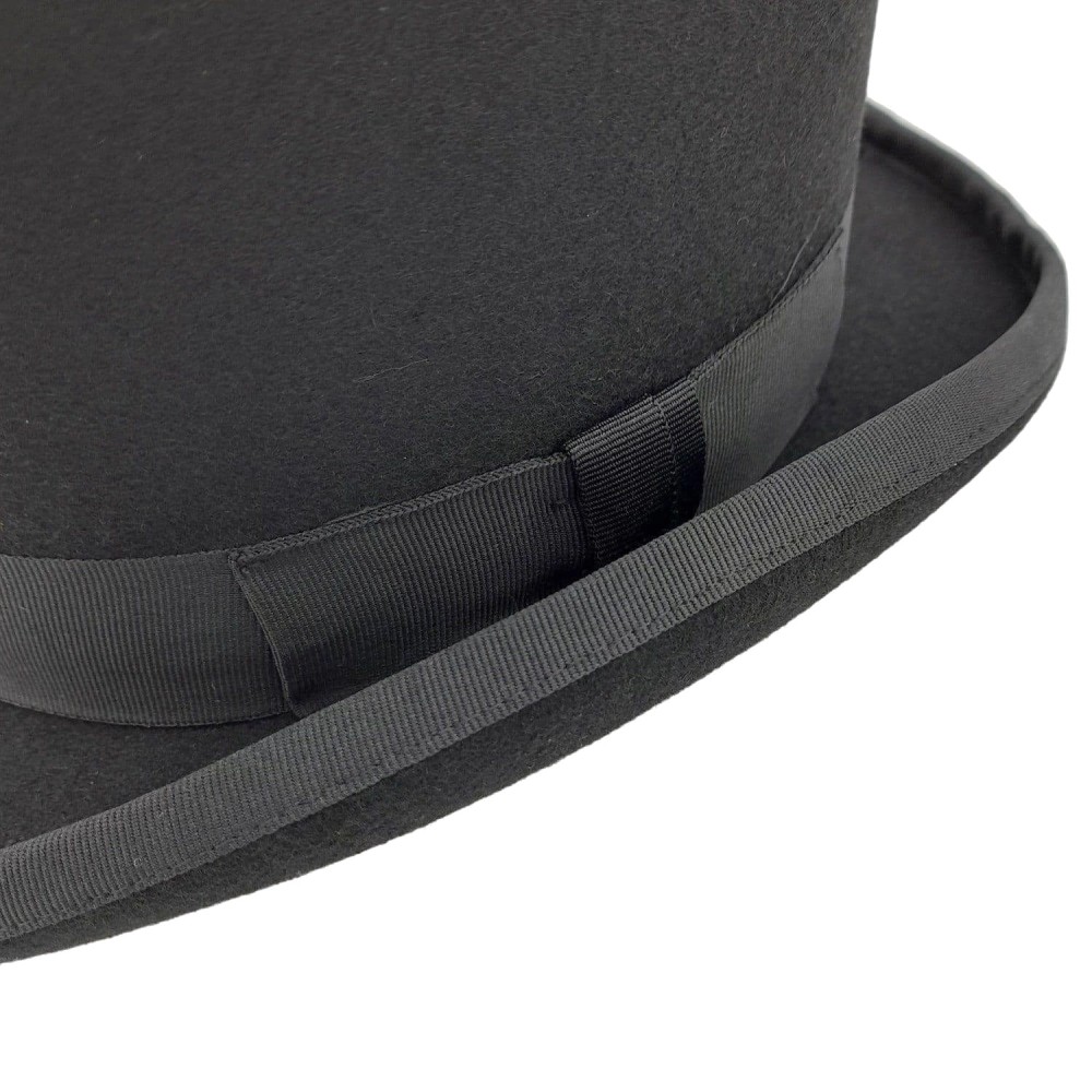 Black Wool Felt Top Hat - Denton Fashion TALLER Topper