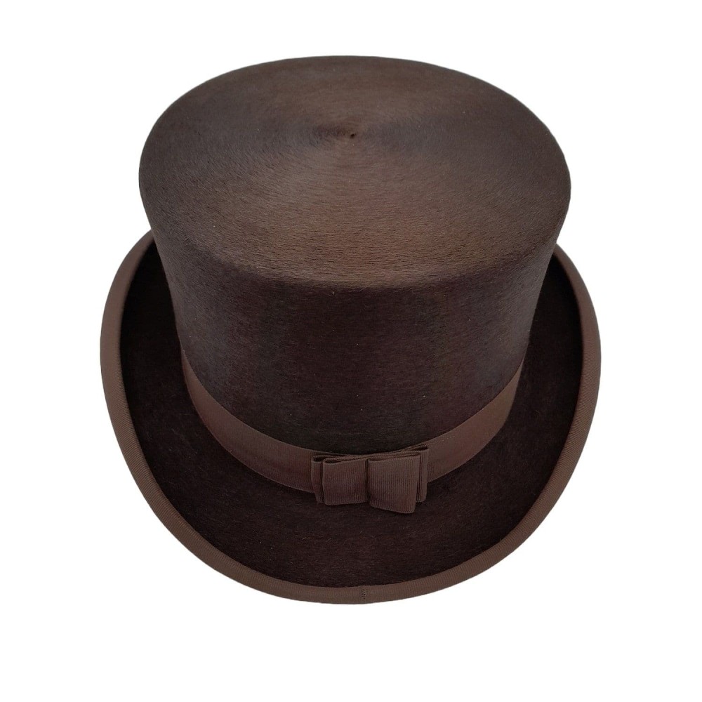 Brown Fur Felt Dressage Top Hat - Christys