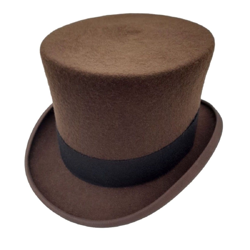 Brown Wool Felt Top Hat - Christys