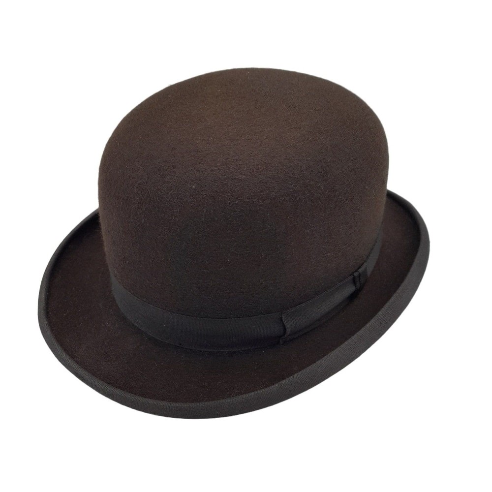 Dark Brown Fur Felt Bowler Hat