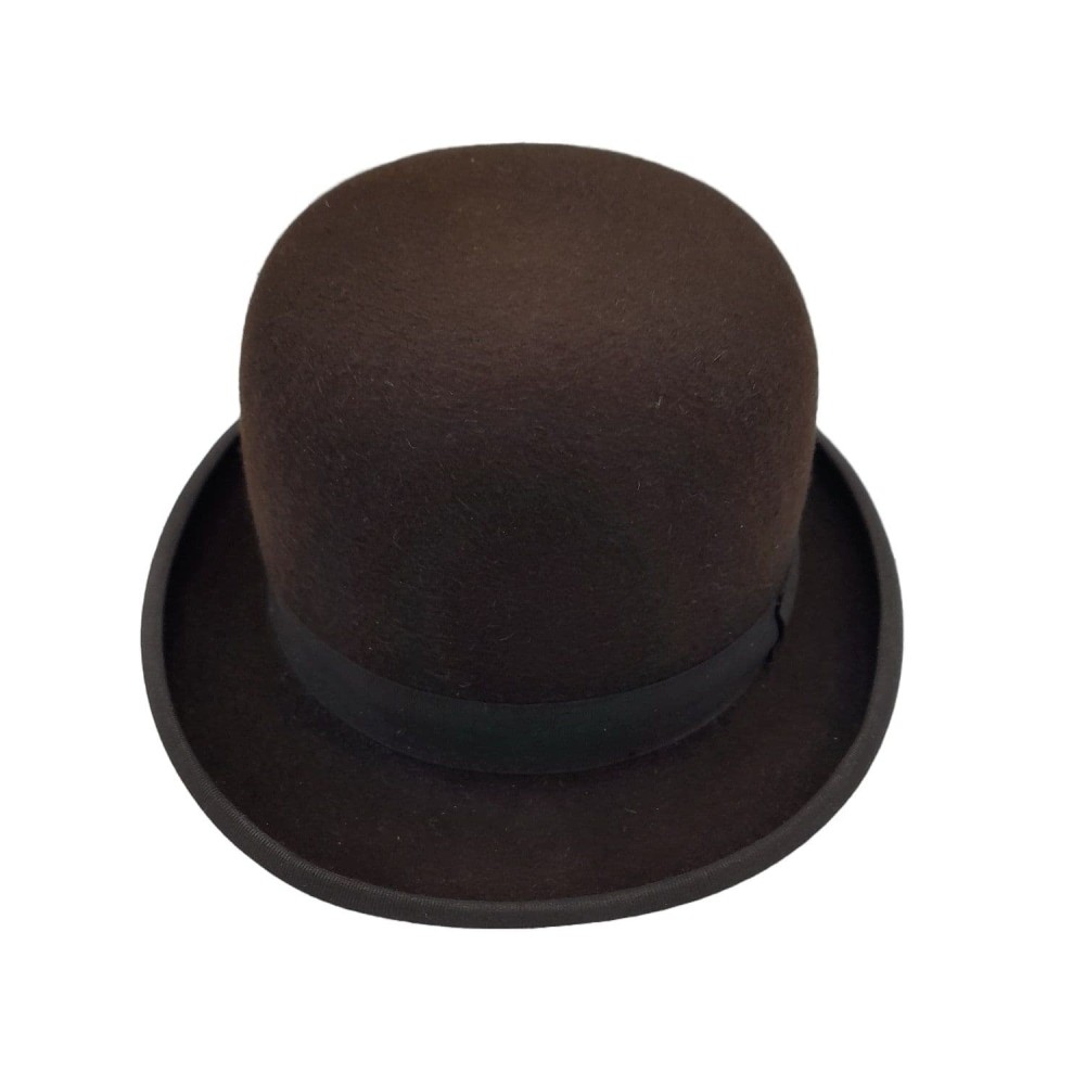 Dark Brown Fur Felt Bowler Hat