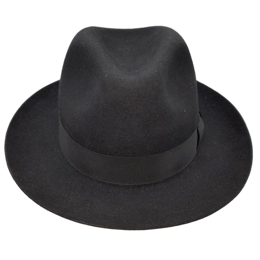 Fine Fur Felt Fedora - Black - Stratford