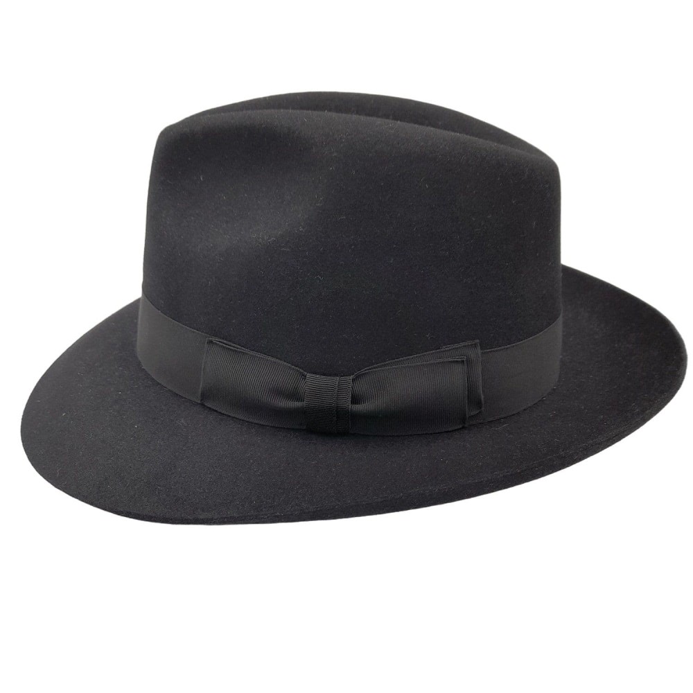 Fine Fur Felt Fedora - Black - Stratford