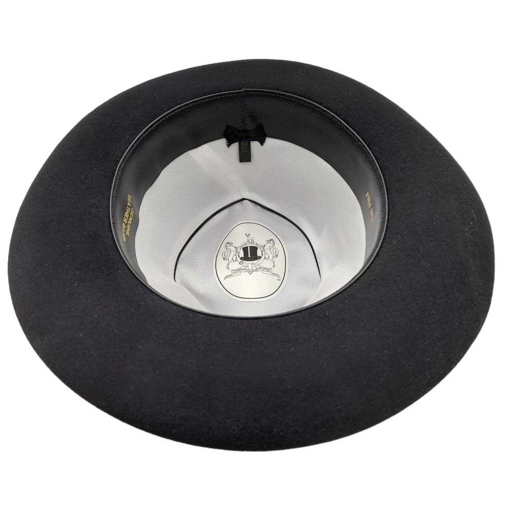 Fine Fur Felt Fedora - Black Wide Brim - Gloucester