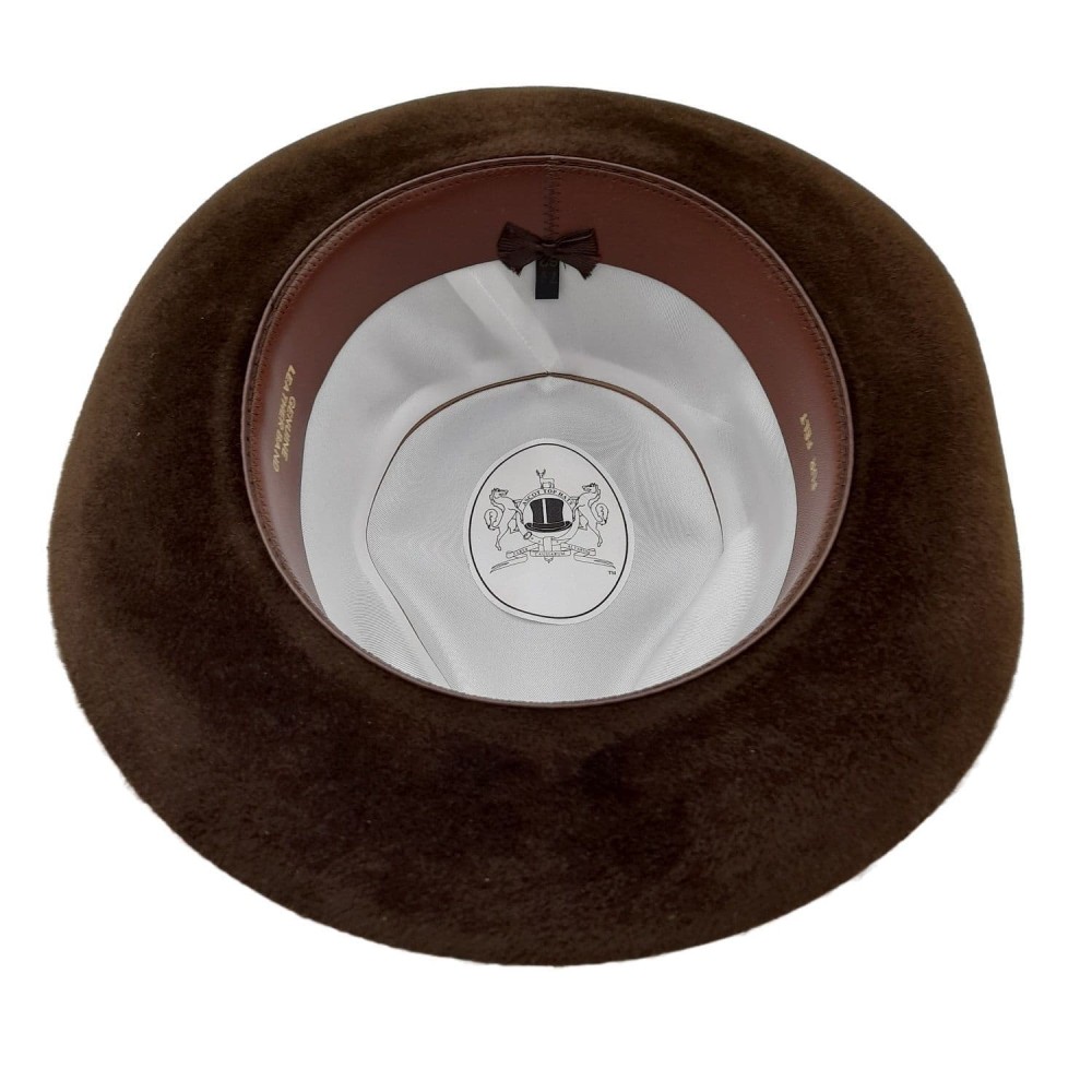 Fine Fur Felt Fedora - Brown Velour - Ferrara