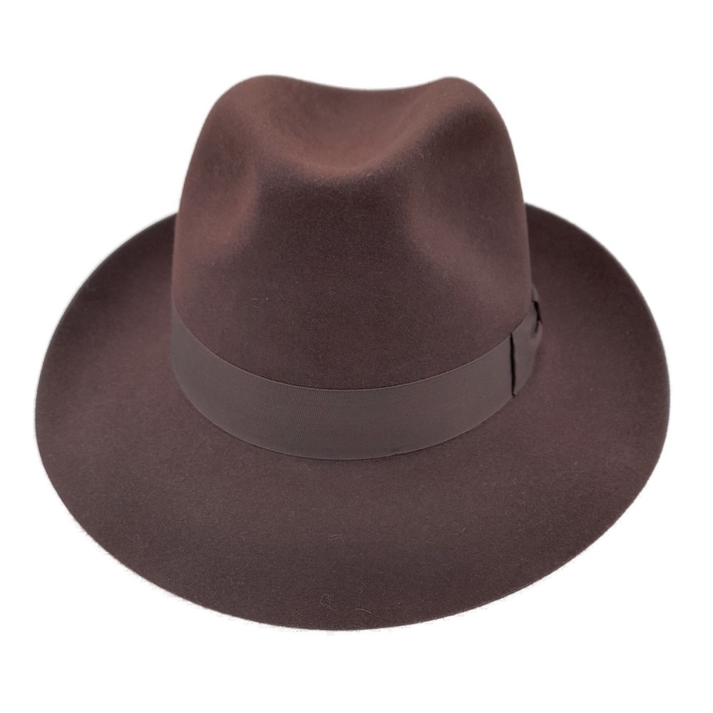 Fine Fur Felt Fedora - Dark Brown - Stratford