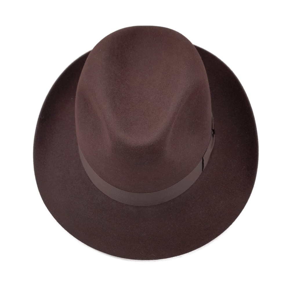 Fine Fur Felt Fedora - Dark Brown - Stratford