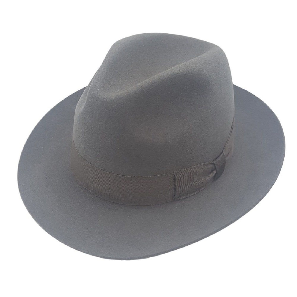 Fine Fur Felt Fedora - Grey - Stratford