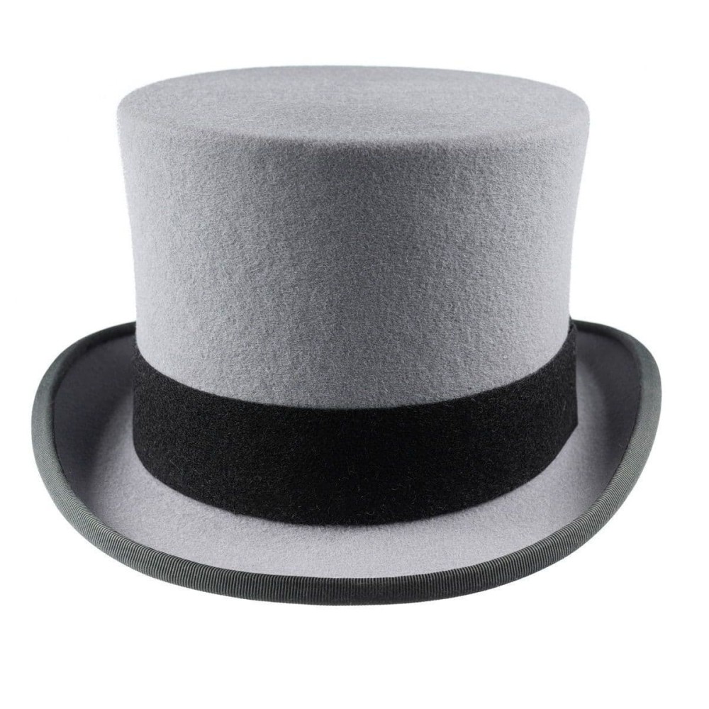 Grey Fur Felt Top Hat - Christys