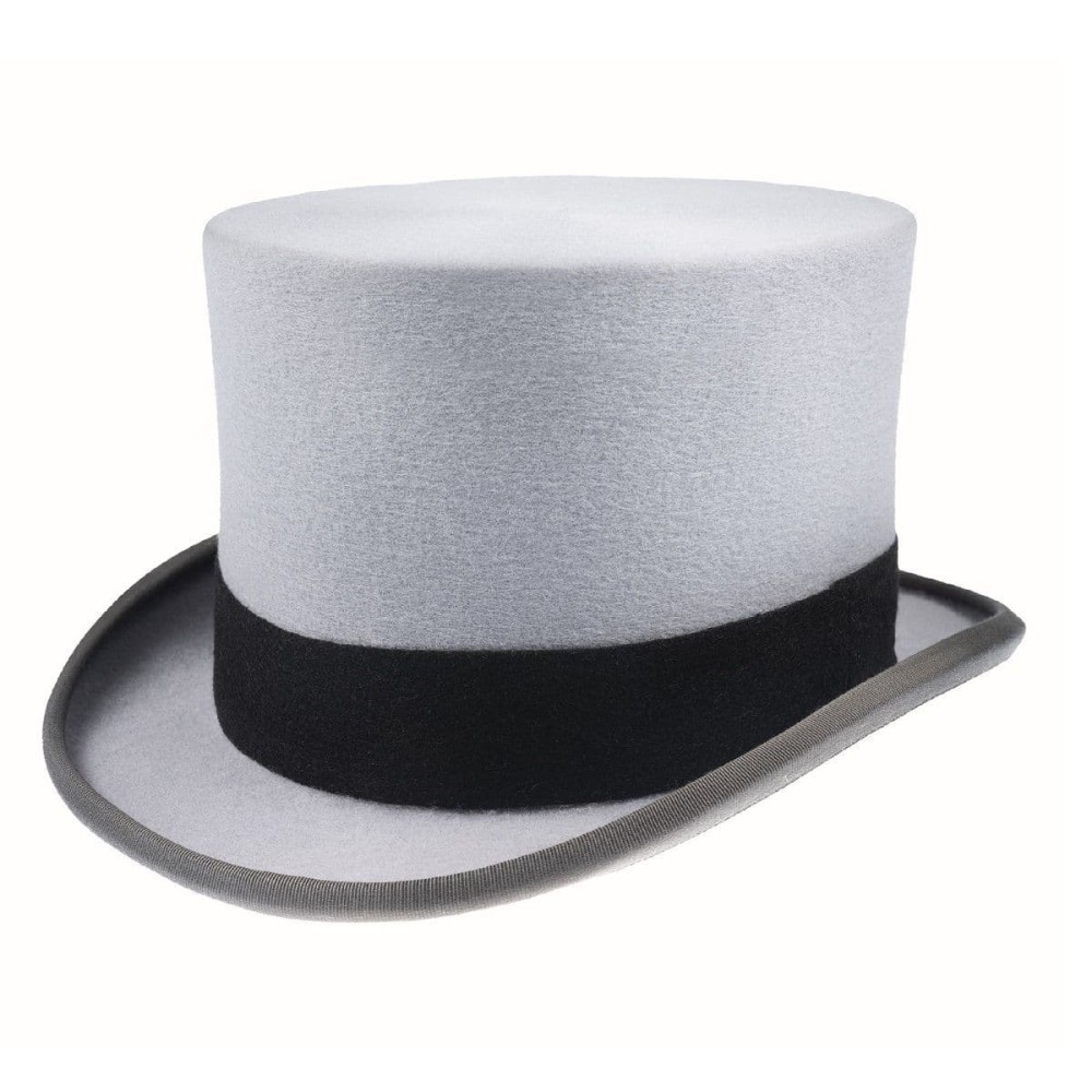 Grey Wool Felt Top Hat - Christys