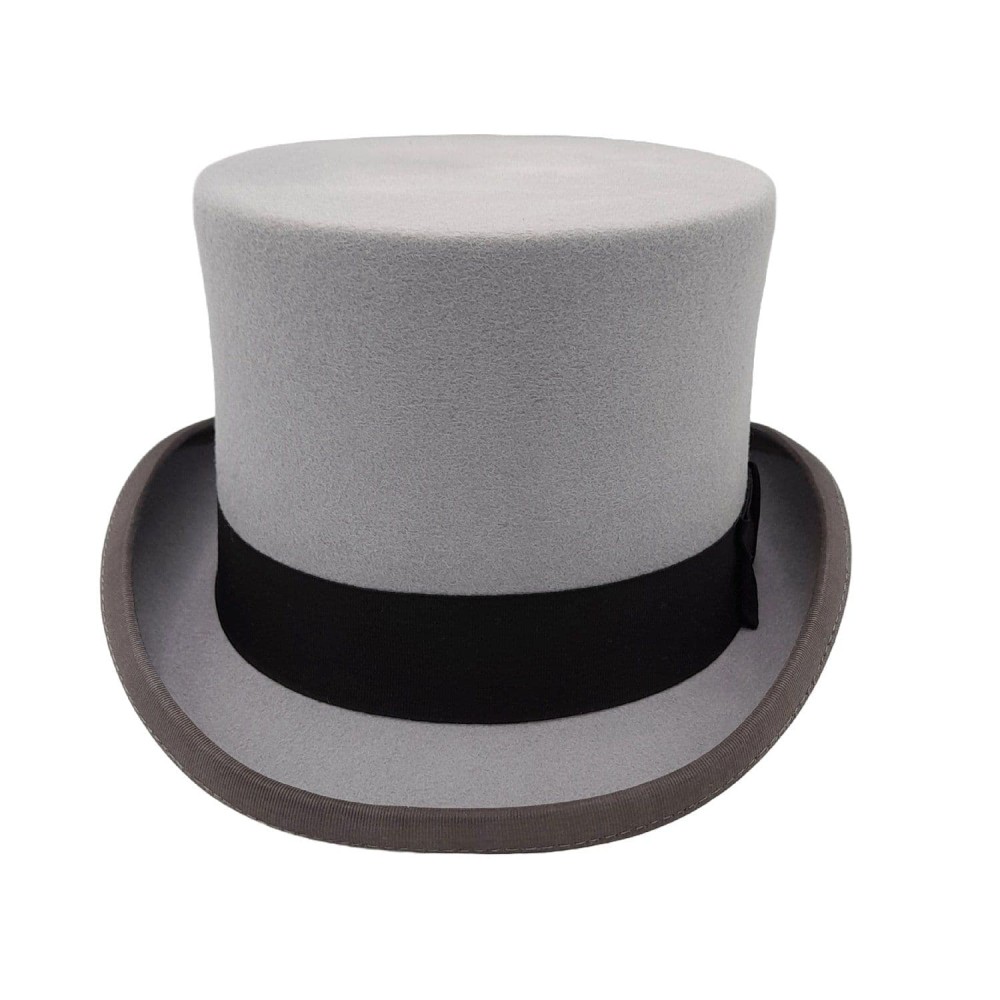 Grey Wool Felt Top Hat - Christys Fashion Topper