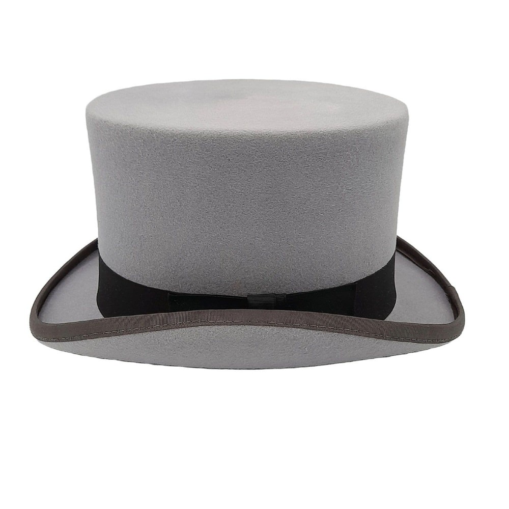 Grey Wool Felt Top Hat - Christys Fashion Topper