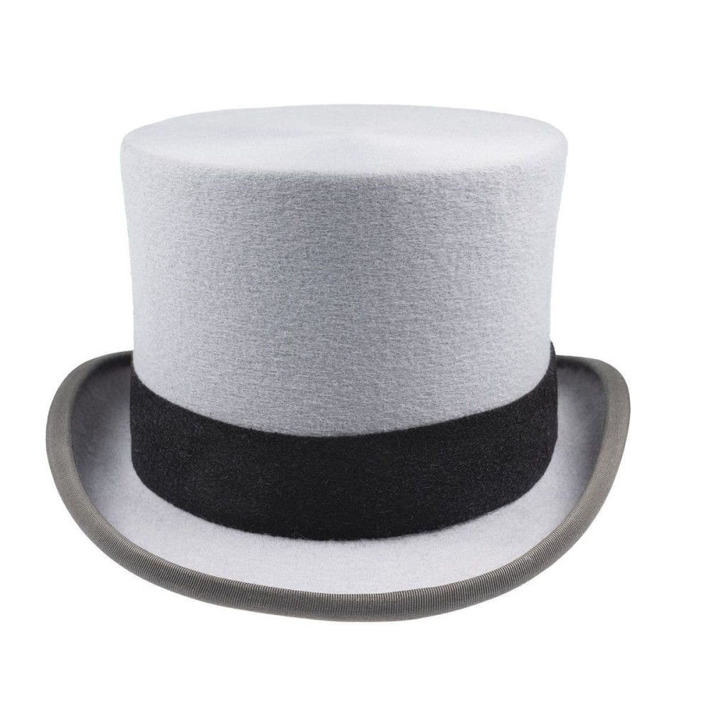 Grey Wool Felt Top Hat - Christys