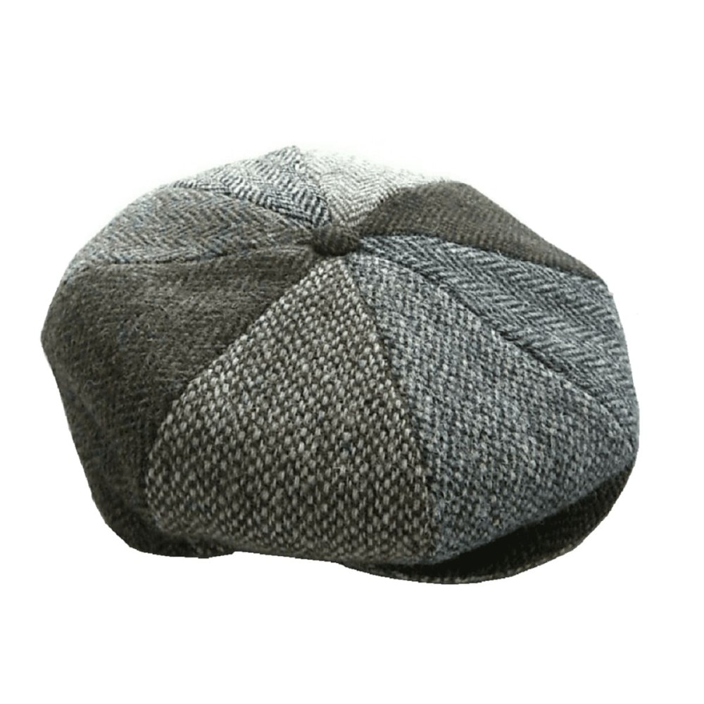 Harris Tweed Cap - Wool Flat Cap - 8 Piece - ''Caddy''