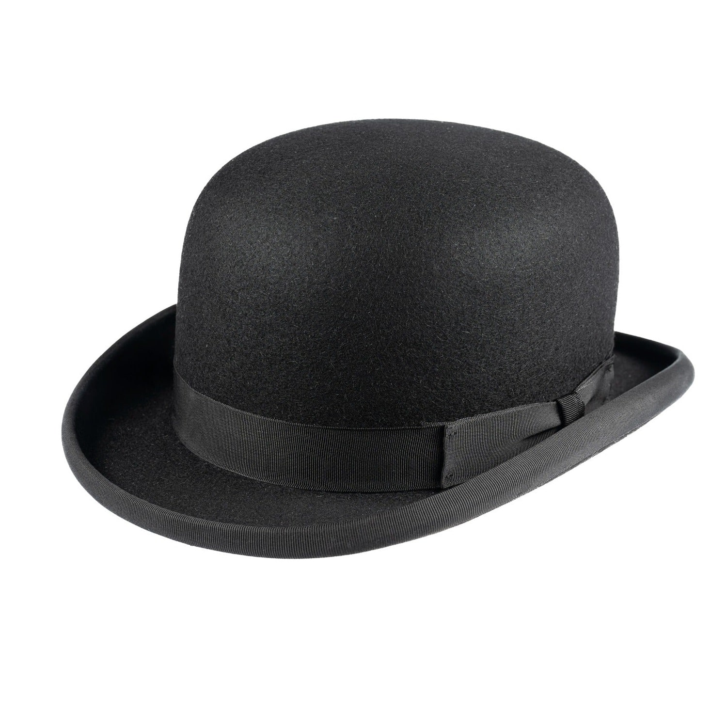 Black Fur Felt Bowler Hat - Christys with Hunting Pad - Christys Devon