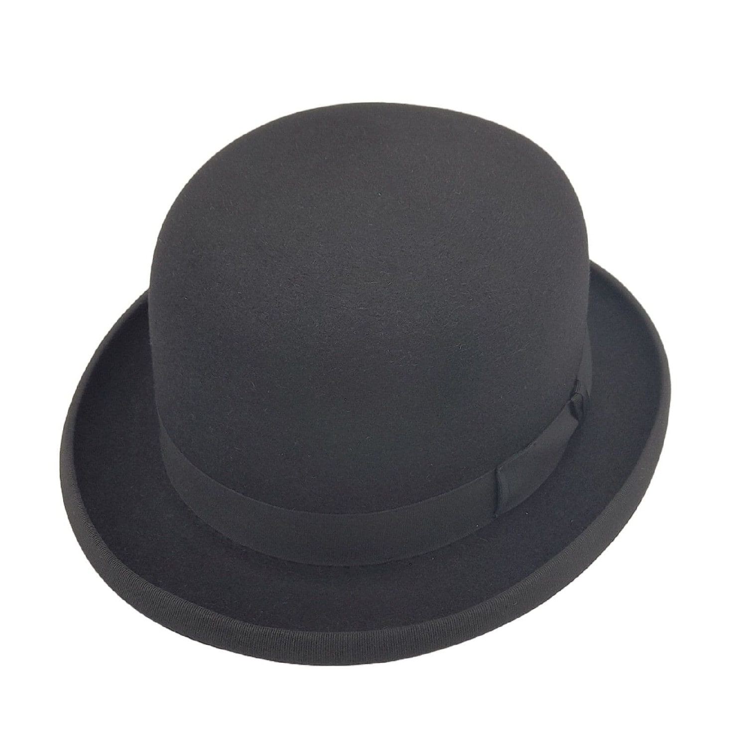 Black Fur Felt Bowler Hat - Soft Shell