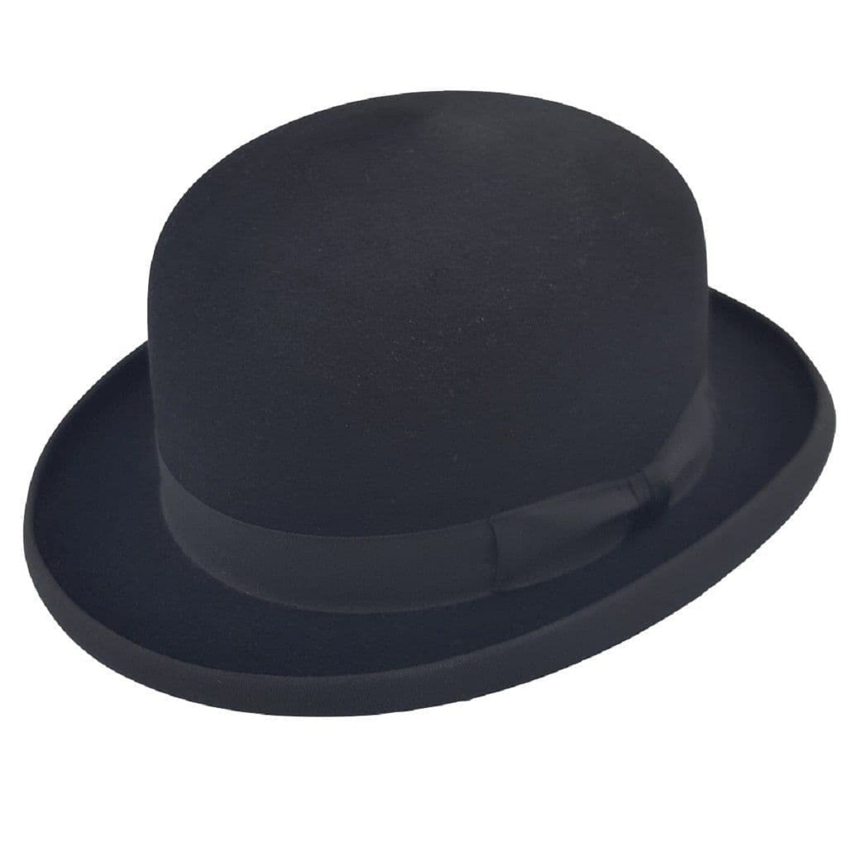 Black Fur Felt Bowler Hat - Soft Shell - Olney Headwear