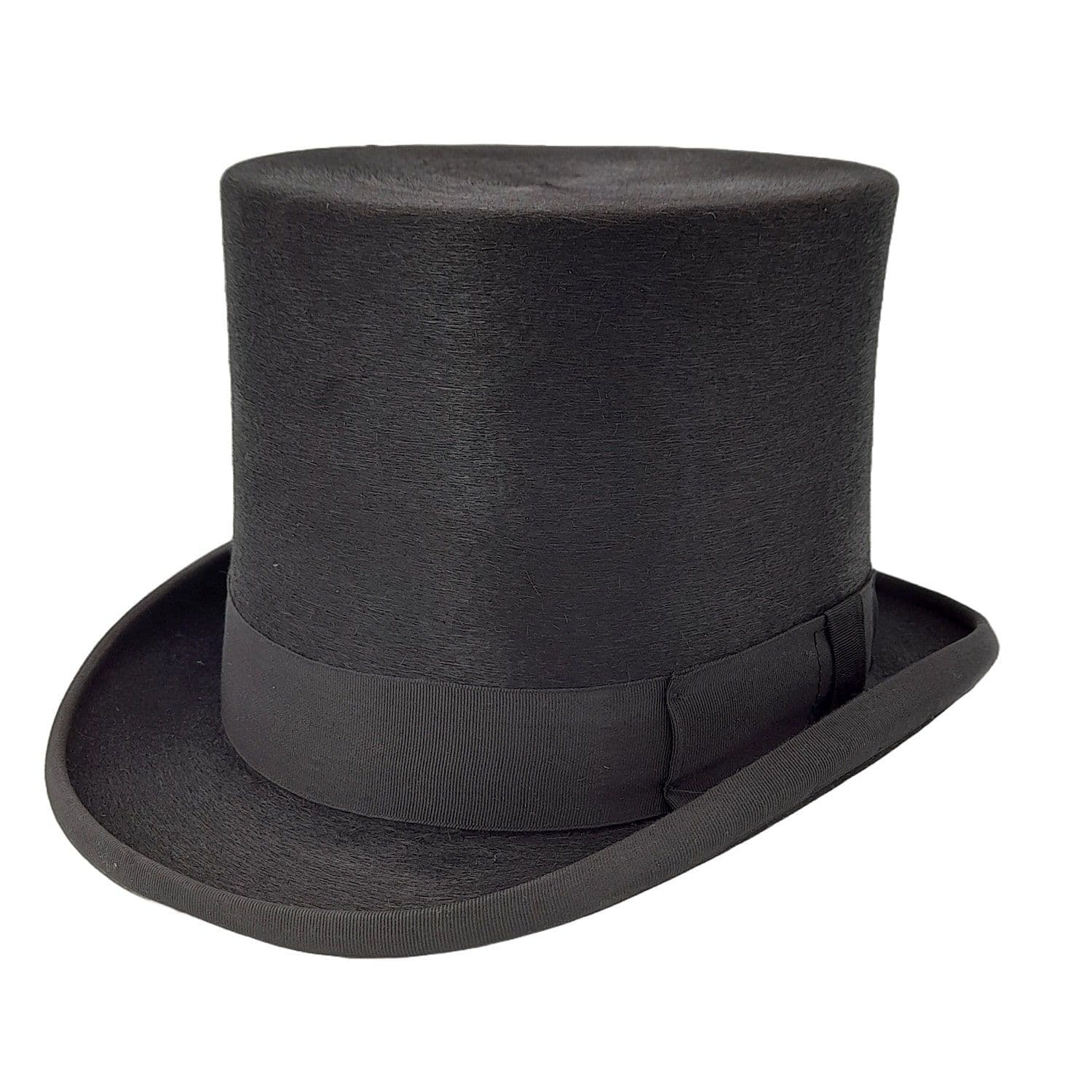 Black Fur Felt Melusine TALLER Top Hat - Ascot Top Hats