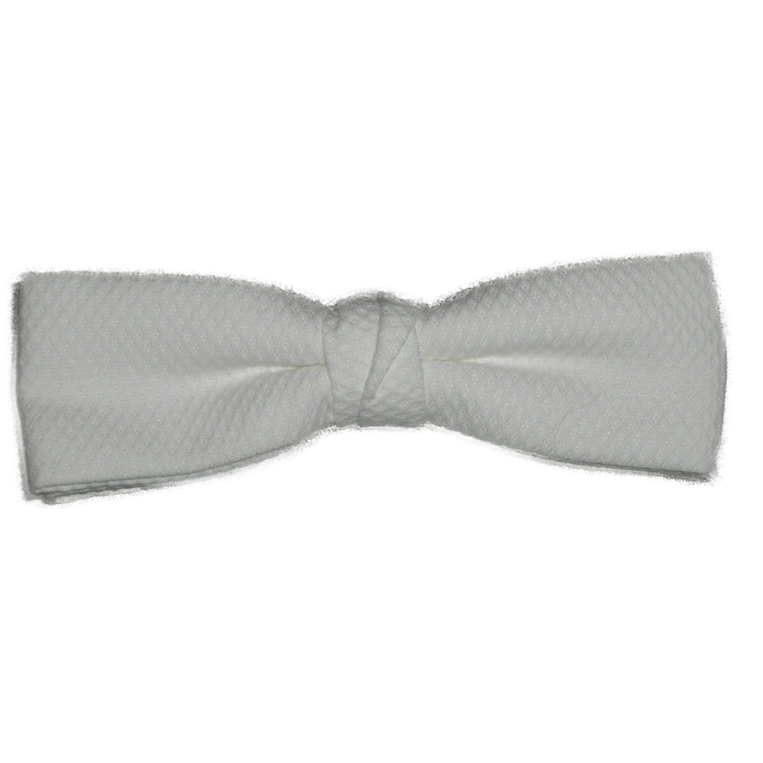 Bow Tie White Cotton Marcella - Bat Wing - Pre Tied