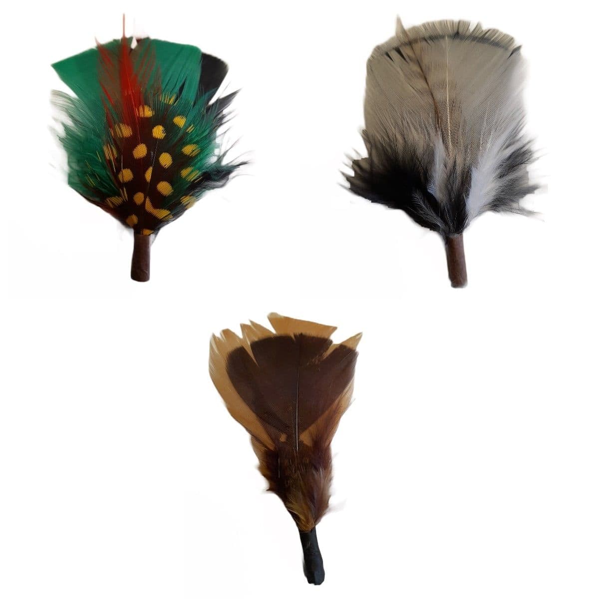 Feather Mount - Small - Turkey feathers (Multiple Colours)