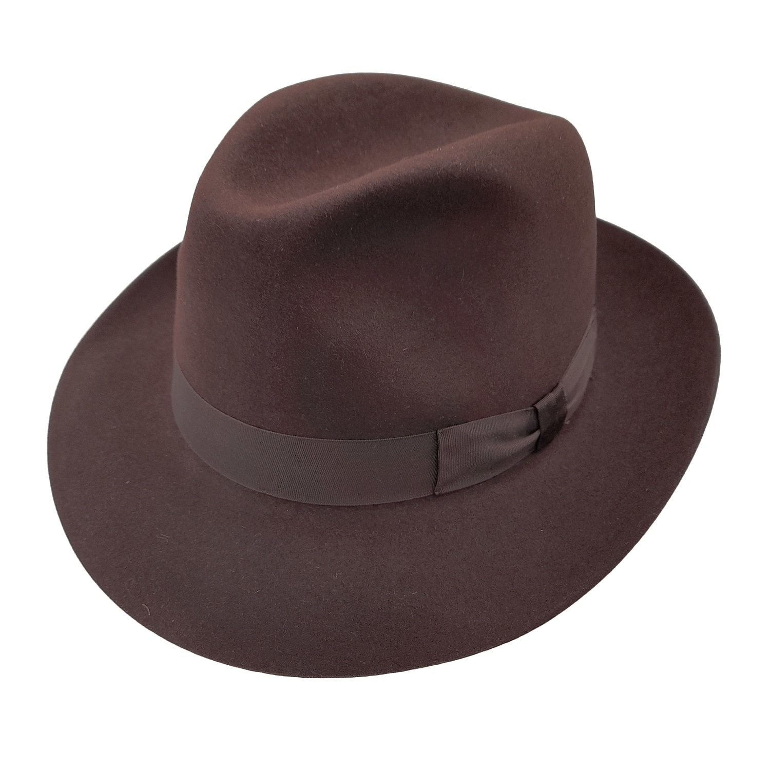 Fine Fur Felt Fedora - Dark Brown - Stratford