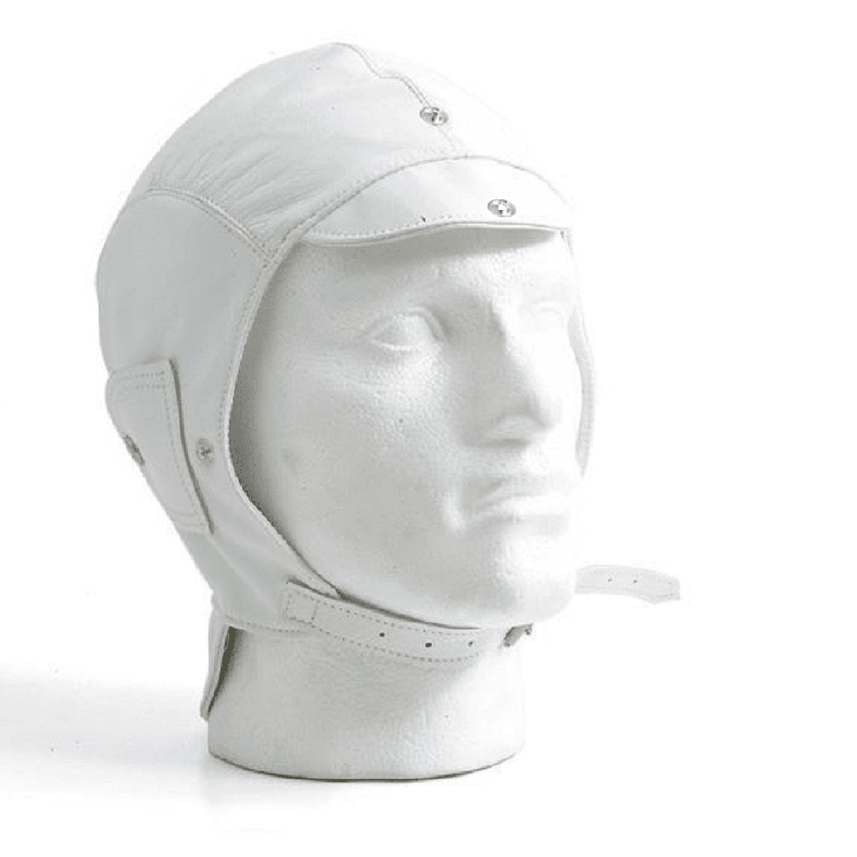 Leather Flying / Aviator Helmet - White