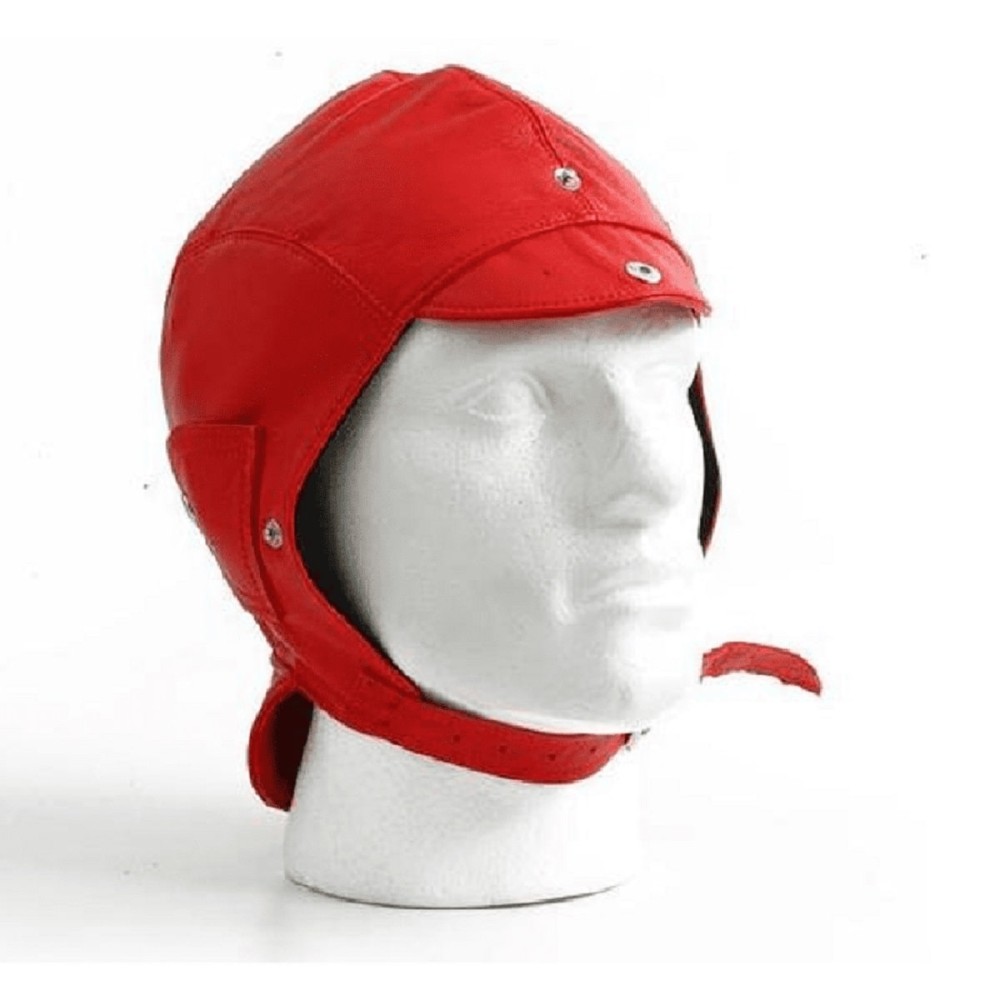 Leather Flying / Aviator Helmet - Red