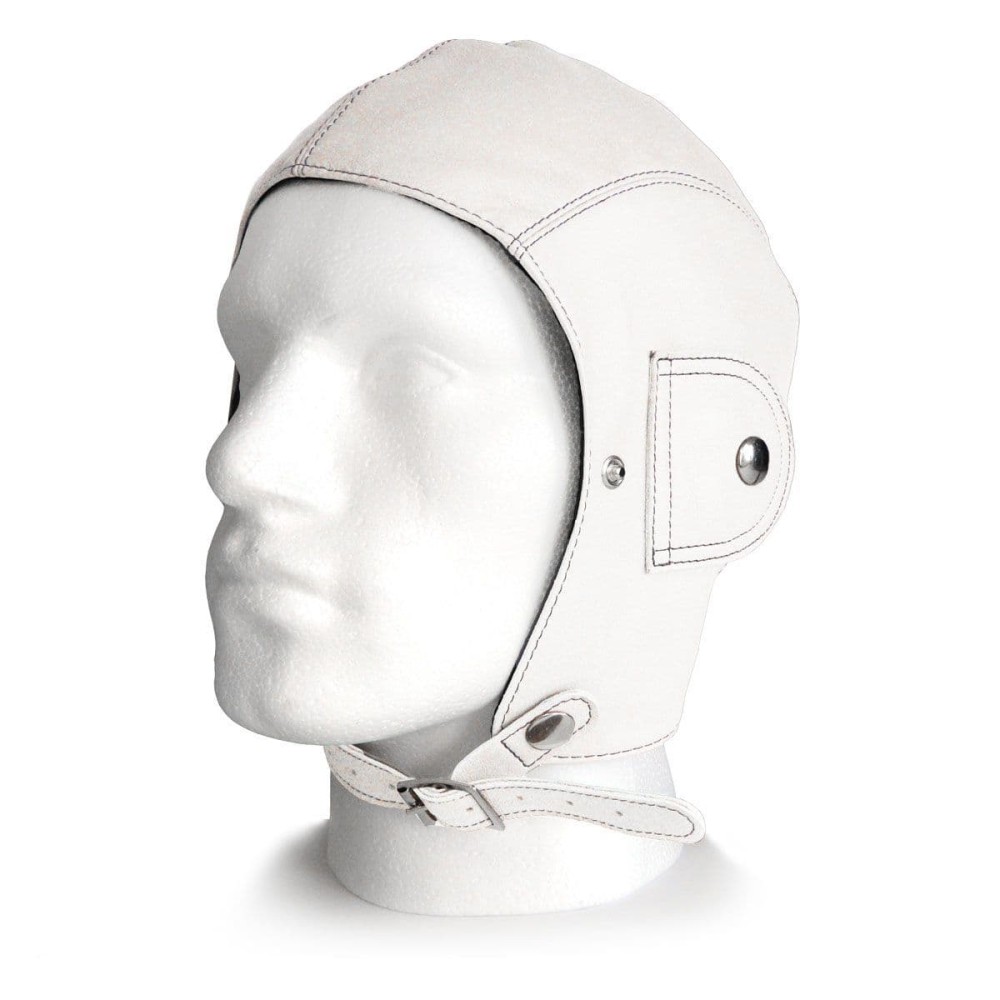 Leather Retro Helmet - White