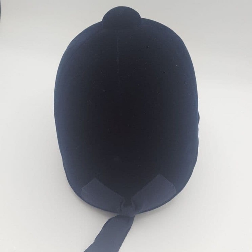 Navy 53cm Patey Cap Velvet covered Hand Made - Navy Hunt Cap Show Cap