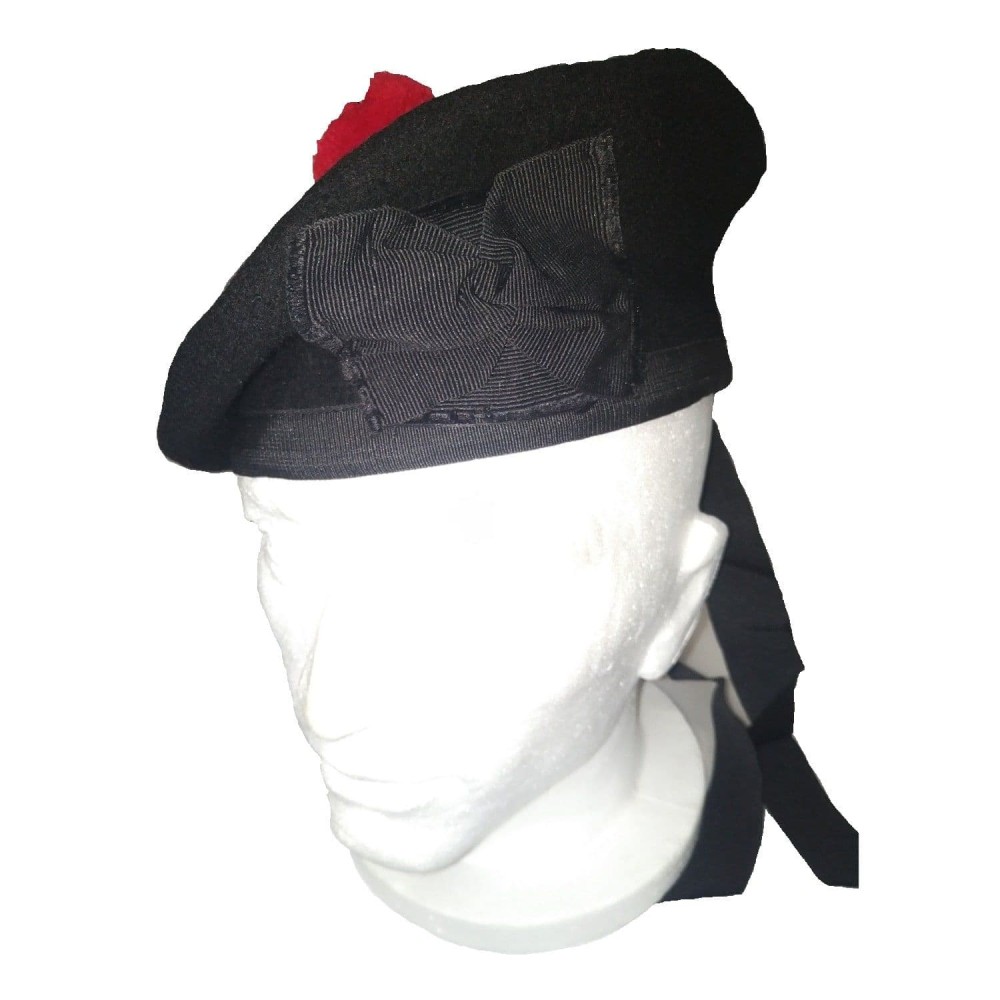 Scottish Balmoral Bonnet - Plain Band - Wool Cap Piper Hat