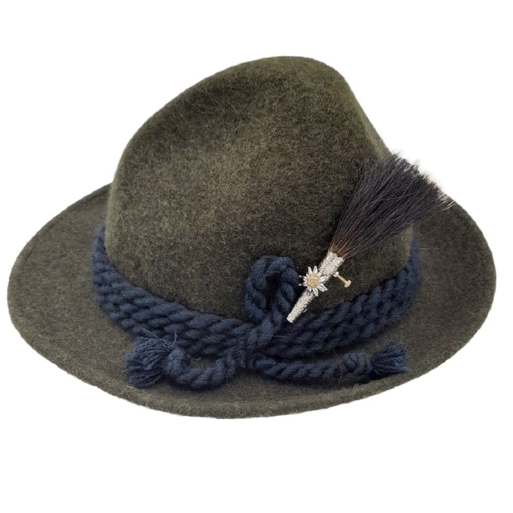 Tyrolean Hat - Green Bavarian / Alpine hat Oktoberfest Style